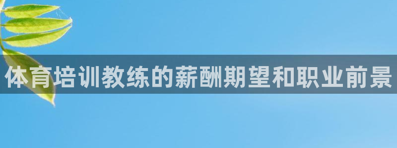 欧陆娱乐登陆官网网址：体育培训教练的薪酬期望和职业前景